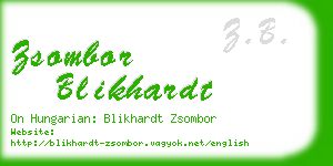 zsombor blikhardt business card